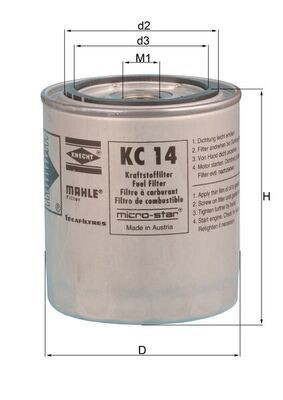 Comprar KC14 Mahle Original Filtro diesel
